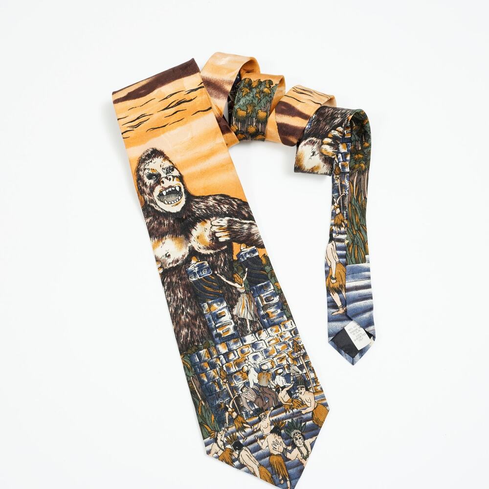 Vintage King Kong 1933 Movie Silk Necktie American Film Classics Novelty tie